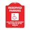 Signmission Reserved Parking Violators Are Subject to A Fine of Up to $200 Handicapped Symbol, RW-1824-22993 A-DES-RW-1824-22993 - alternate 1